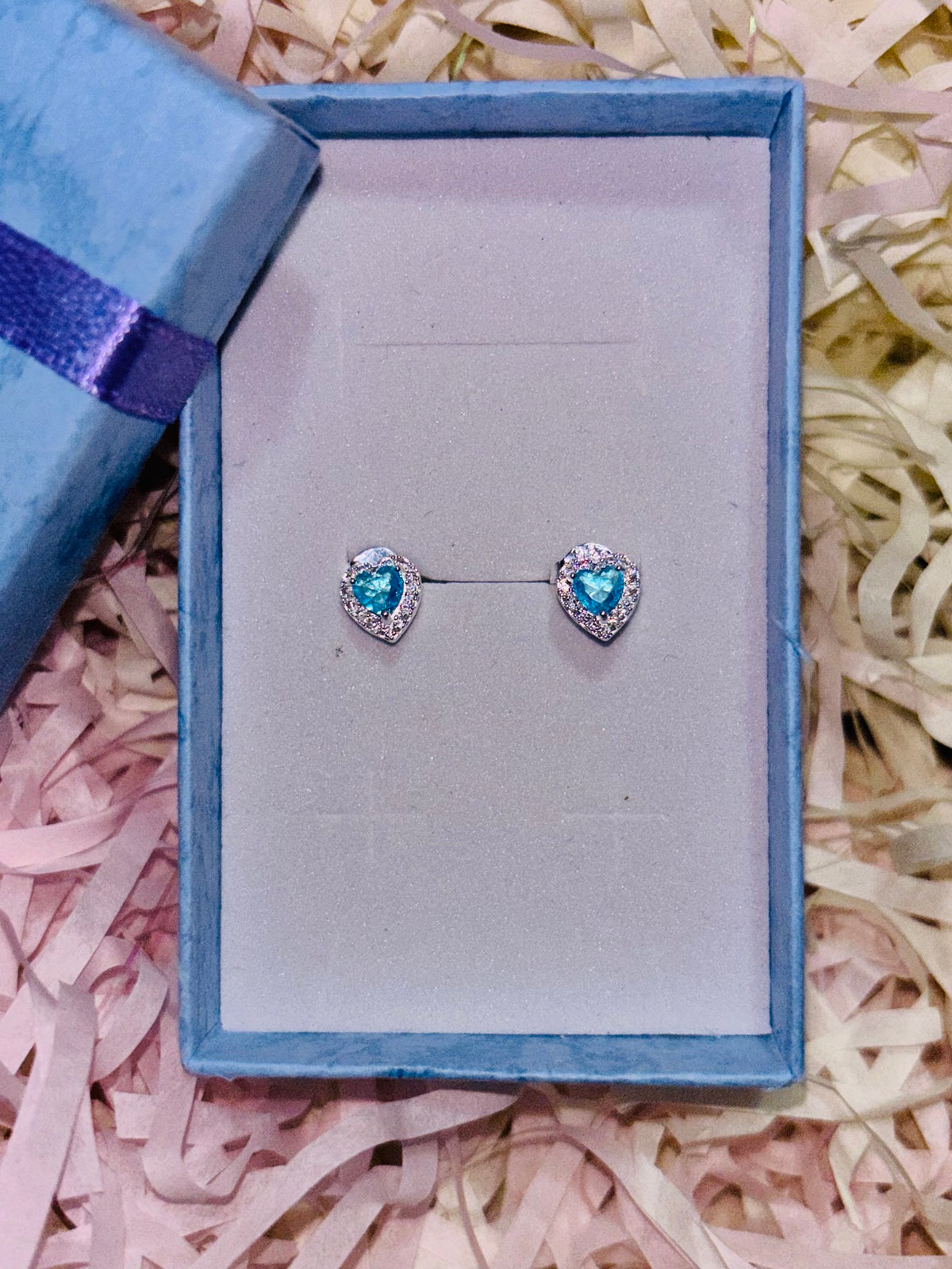 Aros de plata 925 - Corazón halo