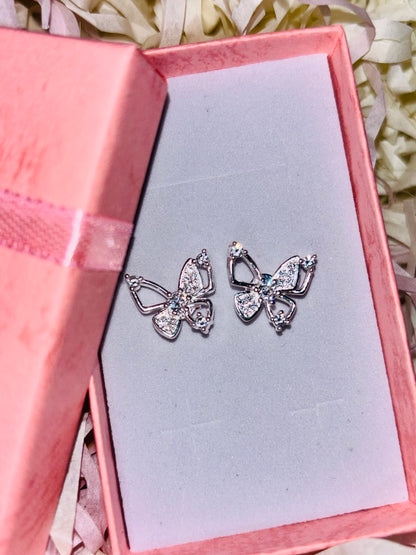 Aros de plata 925 - Mariposa