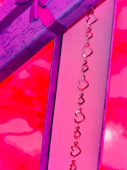 Pulsera de plata 925 - Corazones