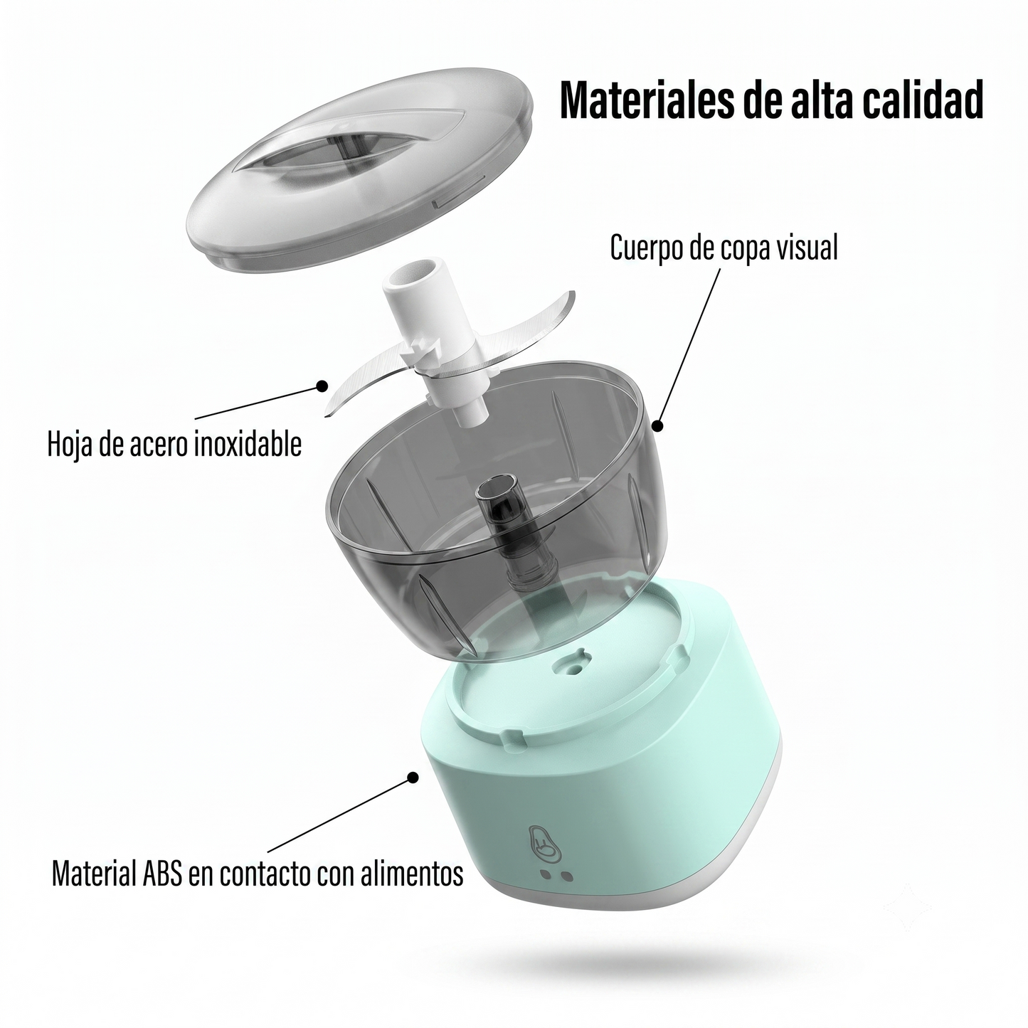 Mini picadora eléctrica recargable
